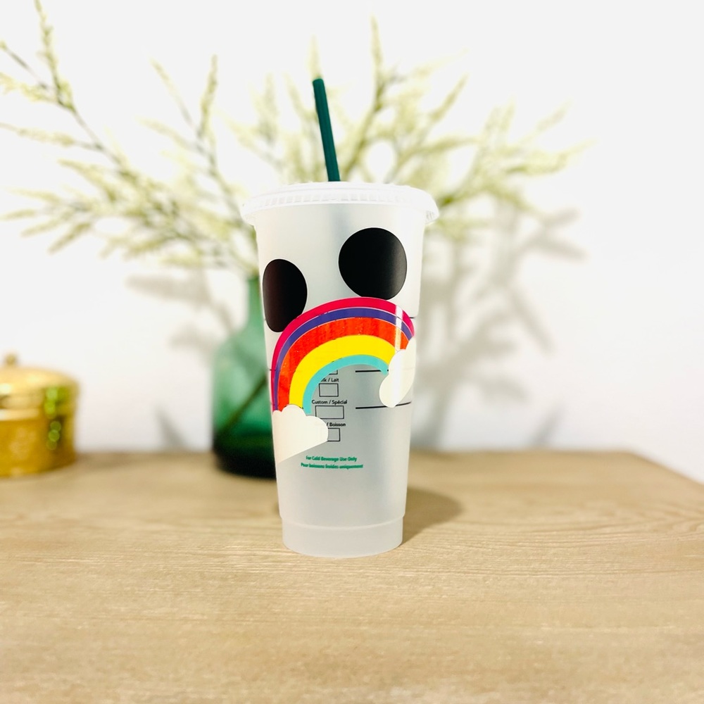 Mickey Rainbow Starbcuks Cold Cup, Starbucks, Cold Cup, Mickey Cold Cup, Mickey